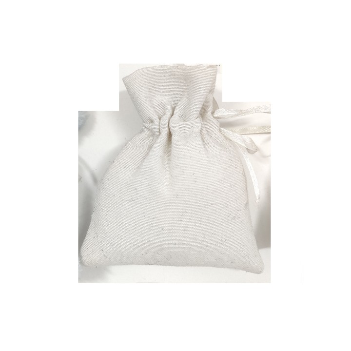 Sacchetto tirante panna 9x12 cm made in italy | CarinCasa