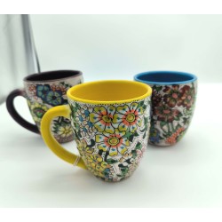 Tazza artigianale dipinta a mano 14x9x11 cm