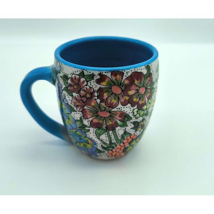 Tazza artigianale dipinta a mano 14x9x11 cm | CarinCasa