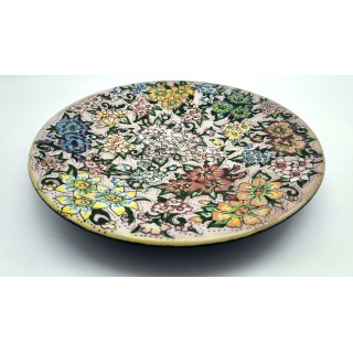 Piatto decoro artigianale rilievo 30x4.5 cm | CarinCasa