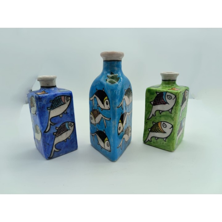 Portafiori pesce artigianale dipinto a mano 10x10x18 cm |…