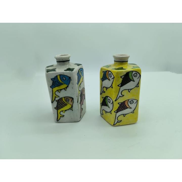 Portafiori pesce artigianale dipinto a mano 10x10x18 cm |…