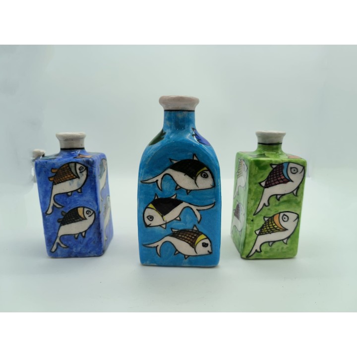 Portafiori pesce artigianale dipinto a mano 10x10x18 cm |…