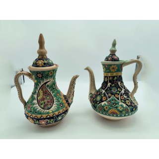 Teiera floreale artigianale 15x19x26 cm | CarinCasa