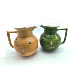 Brocca artigianale con disegni 20x19 cm