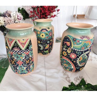 Vaso grande a rilievo 18x32 cm | CarinCasa