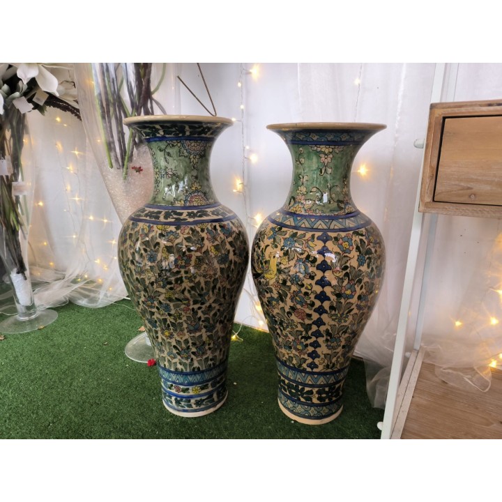 Vaso grande artigianale da terra 30x70 cm | CarinCasa