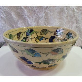 Coppa grande con pesci 35x17 cm | CarinCasa