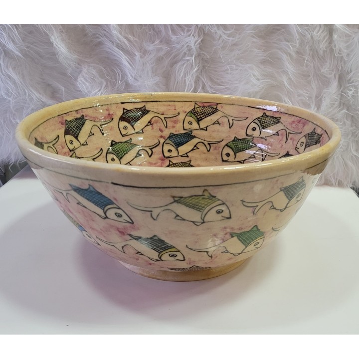 Coppa grande con pesci 35x17 cm | CarinCasa