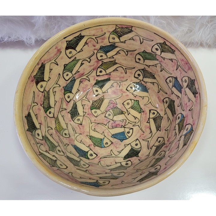 Coppa grande con pesci 35x17 cm | CarinCasa