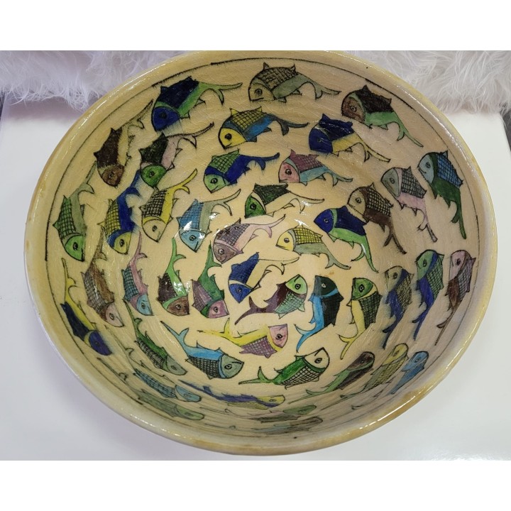 Coppa grande con pesci 35x17 cm | CarinCasa