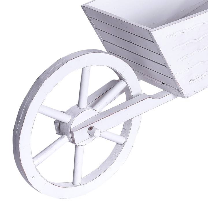 Carretto con ruota bianco 128 cm | CarinCasa