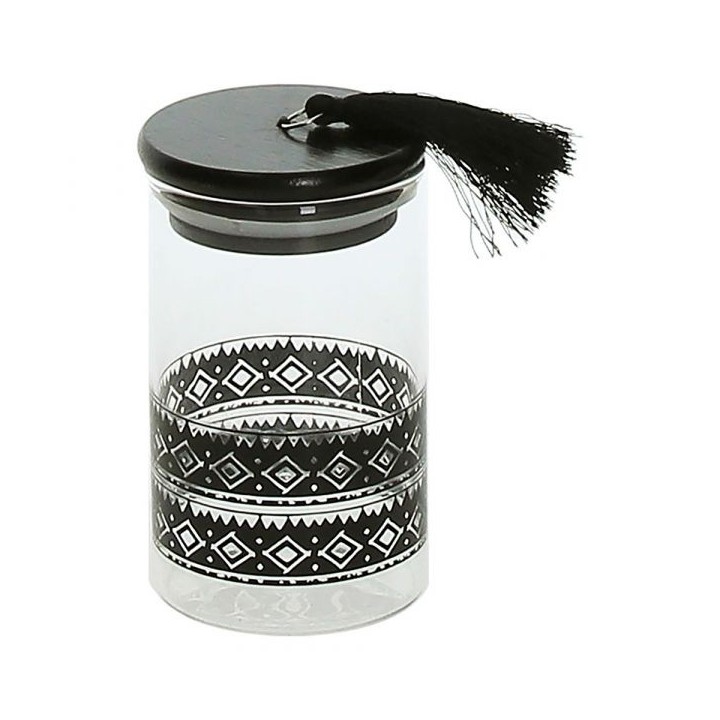 Barattolo spezie c/cop. Cm.6 h.11 traspare fringe n |…