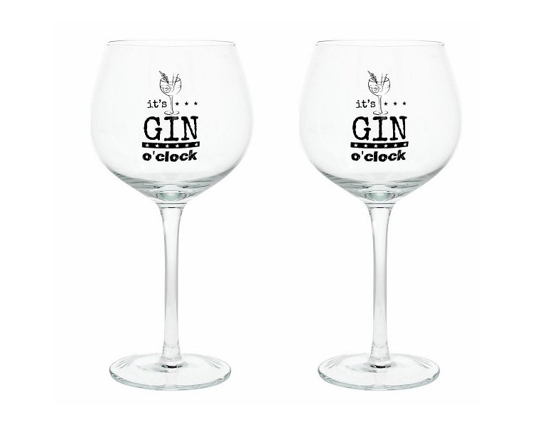 Set 2 calici cc.580 lets party gin tonic