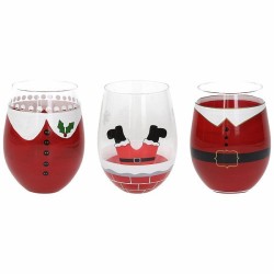 Set 6 bicchieri Natale Christmas Santa Dress