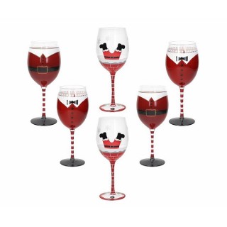 Set 6 calici Natale Christmas Santa Dress