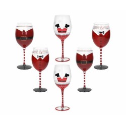 Set 6 calici Natale Christmas Santa Dress