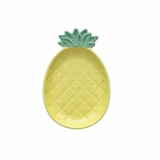 Piatto ananas giallo 18x12h2 cm relief pac | CarinCasa