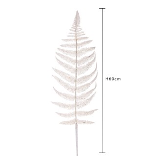 Felce boston c/glitter cm.60 white 1 | CarinCasa