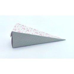 Shabby verde scatolina cono portaconfetti 4.8x4.8x14.5 cm