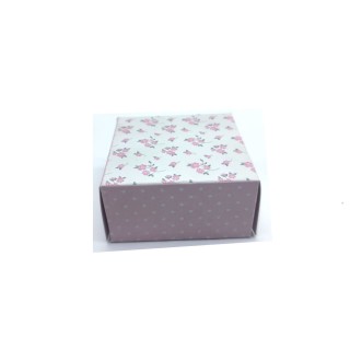 Shabby rosa scatolina pieghevole 6x6x3 cm | CarinCasa
