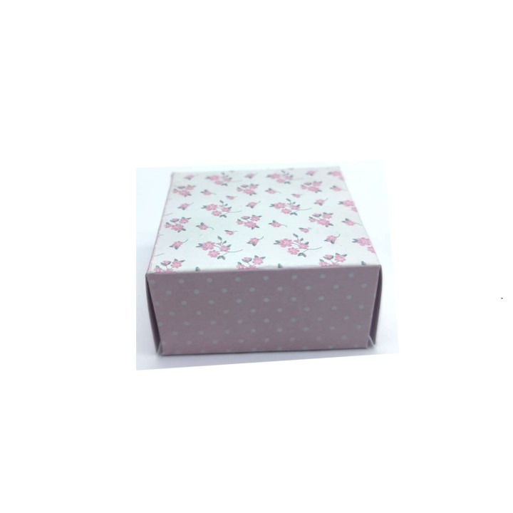 Shabby rosa scatolina pieghevole 6x6x3 cm | CarinCasa