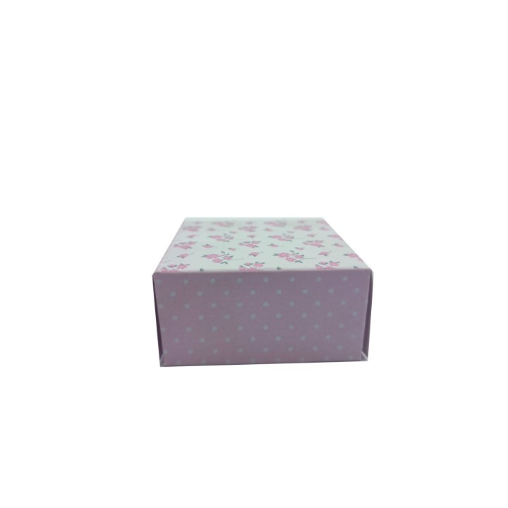 Shabby rosa scatolina pieghevole 6x6x3 cm | CarinCasa