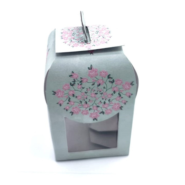 Shabby verde scatola lanterna 5.5x5.5x8.5 cm | CarinCasa