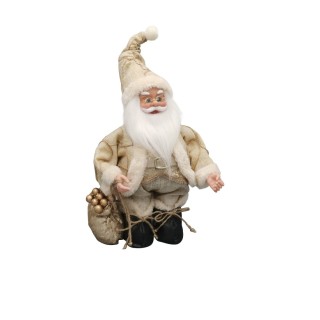Babbo natale abito tessuto bianco oro sacco doni 33,5 cm |…
