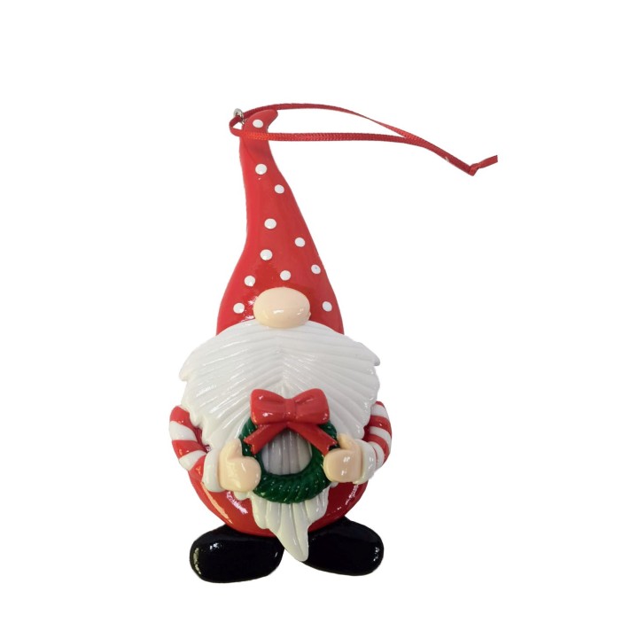Addobbo gnomo natale con ghirlanda in melamina | CarinCasa