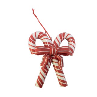 Addobbo bastone doppio cake bianco rosso in melamina…