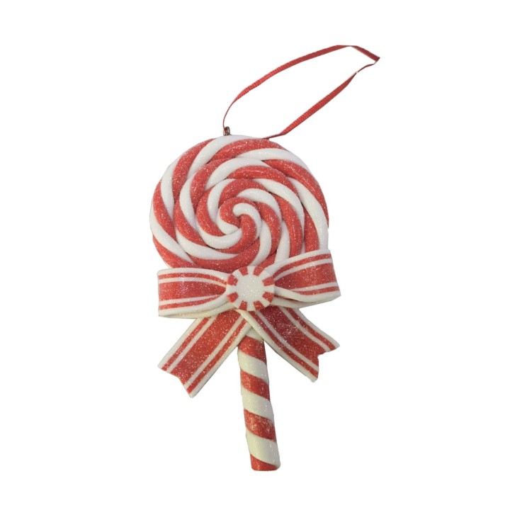 Addobbo girella cake bianco rosso in melamina 12,7×7×1,9 cm…