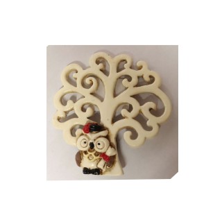 Magnete gufo con albero della vita in resina 5,3x5,2x1 cm…