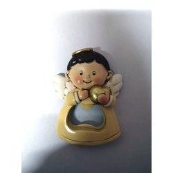 Apri-bottiglia con calamita angelo in resina smaltata