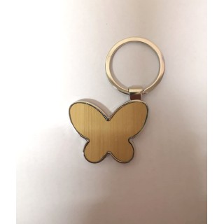 Portachiavi farfalla in legno e acciaio 5 cm | CarinCasa