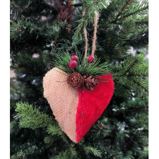 Addobbo Cuore con bacche 9x11x3 cm | CarinCasa