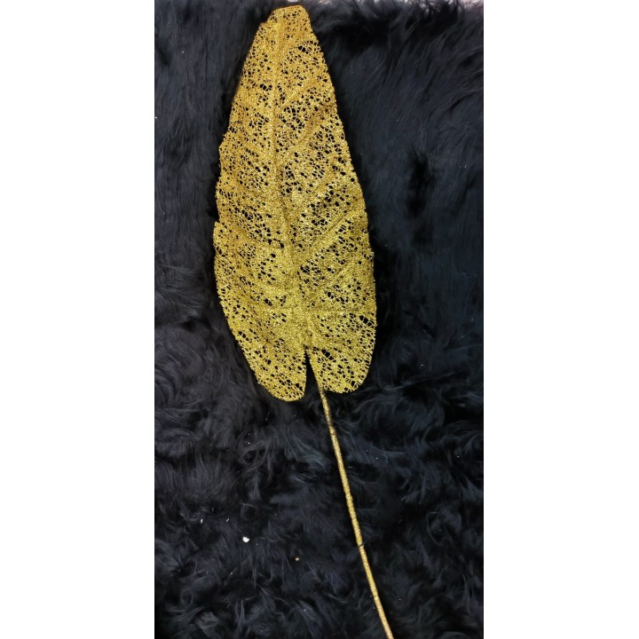 Ramo anthurium 37x75 cm oro glitter | CarinCasa