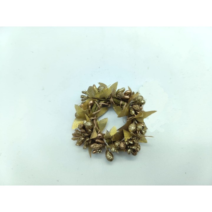 Girocandela bacche oro glitter 7 cm | CarinCasa