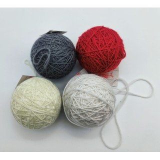 Decorazione natalizia gomitolo di lana 4 colori cm 8 |…