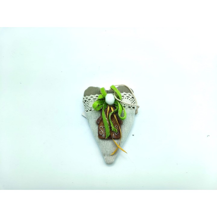 Cuore tessuto x dec ass4col cm 11x15 pc | CarinCasa