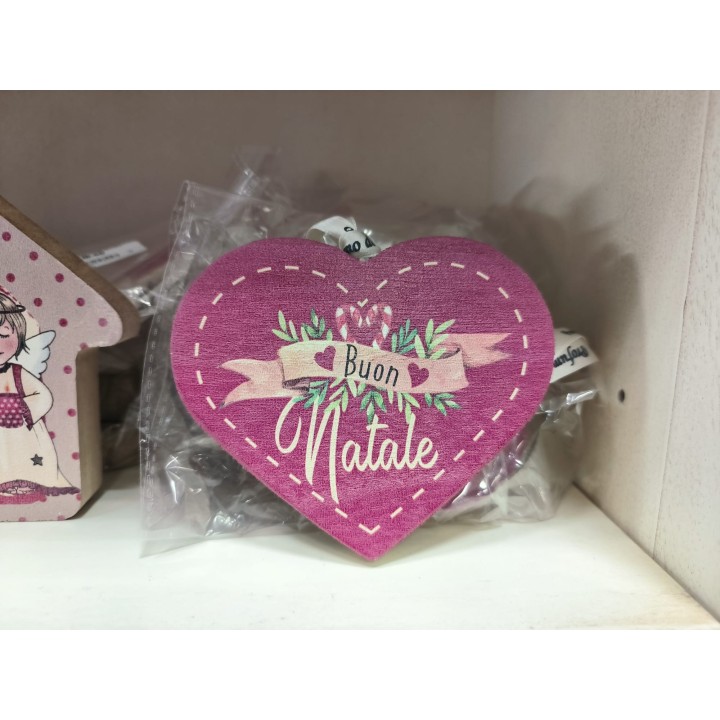 Quadretto in legno profumato Cuore rosso buon natale |…