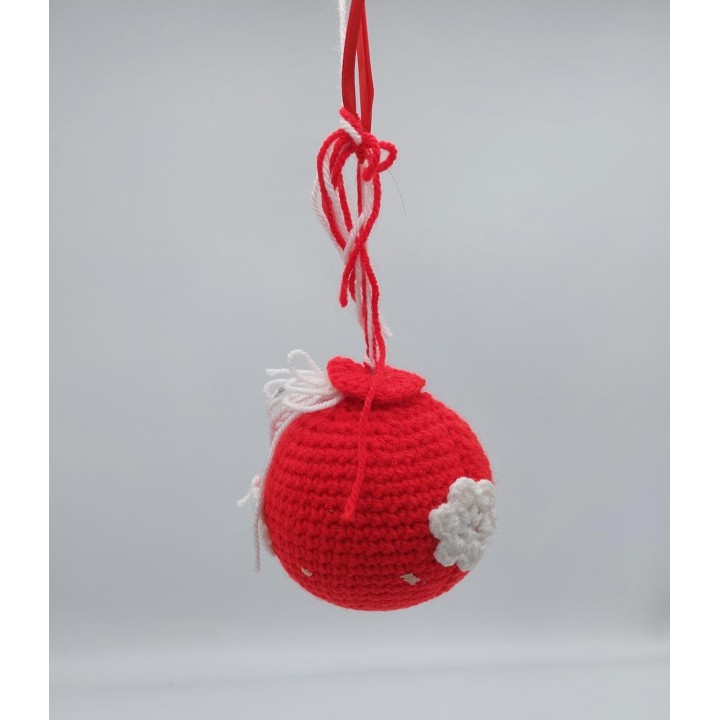 Sfera natale lana con fiore assortiti | CarinCasa