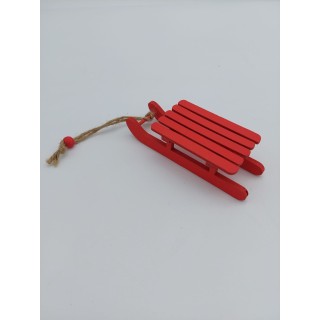 Slittino in legno rosso | CarinCasa