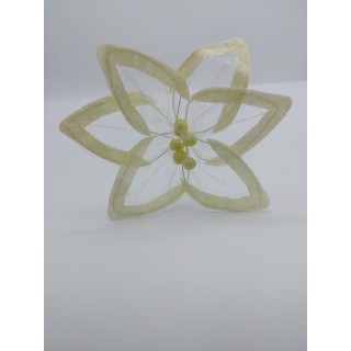 Stella di natale panna grande in organza set 6 pezzi |…