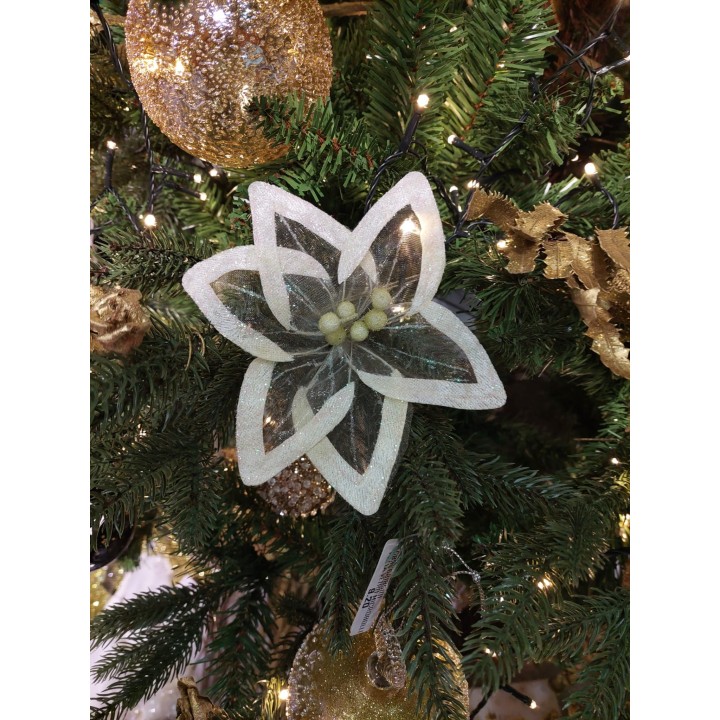 Stella di natale panna grande in organza set 6 pezzi |…