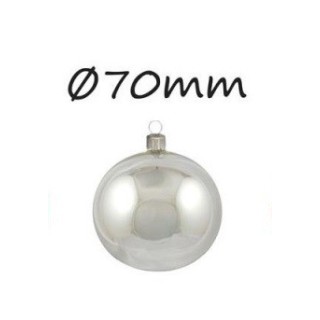 Sfere in vetro argento70 mm luce opaca confezione 8 pezzi |…