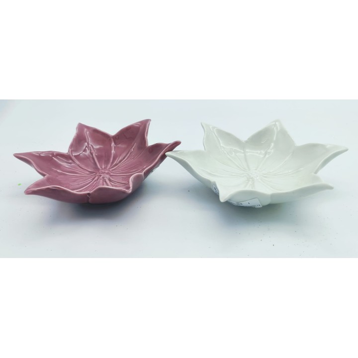 Portaconfetti bianco fiore 15x15 cm | CarinCasa