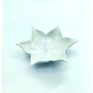 Portaconfetti bianco fiore 15x15 cm | CarinCasa