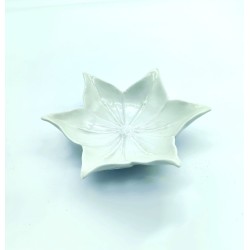 Portaconfetti bianco fiore 15x15 cm