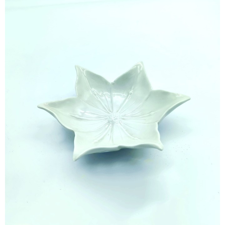 Portaconfetti bianco fiore 15x15 cm | CarinCasa